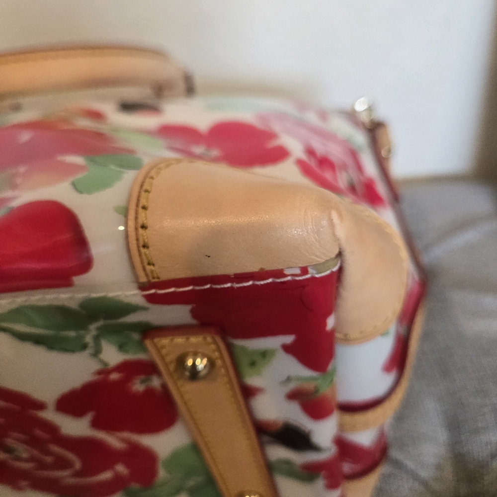 Dooney & Bourke Patent Floral Satchel Crossbody In Rose Garden - Picture 10 of 16